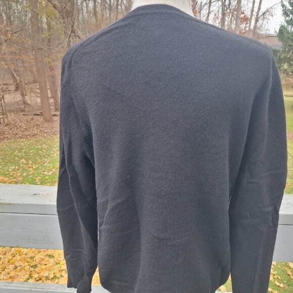 Lovely black sweater with faux pearl and rhinestone accents. - Picture 4 of 7